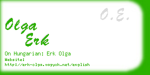 olga erk business card